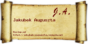 Jakubek Auguszta névjegykártya
